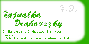 hajnalka drahovszky business card